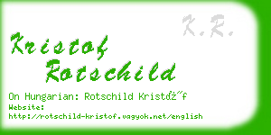 kristof rotschild business card